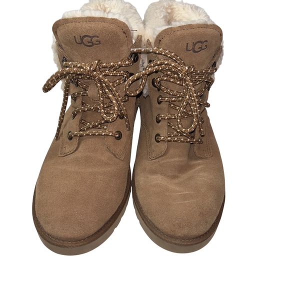 UGG Romely Heritage Boots Women's Size 7‎ Suede Cozy Outdoors Boho Pre Owned - Picture 2 of 8
